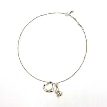 Tiffany & Co Open Heart Key Necklace Silver — view 3