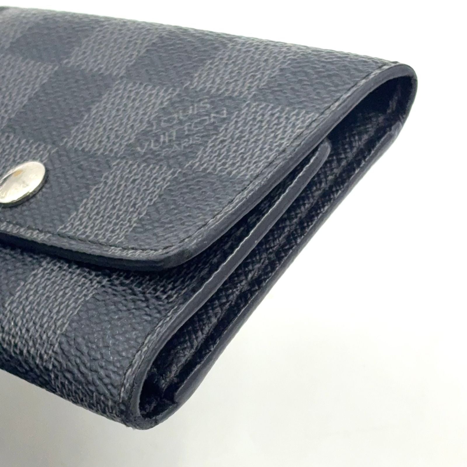Louis Vuitton Multicles 6 Damier Graphite Leather Black Key Case Silver Key — view 7