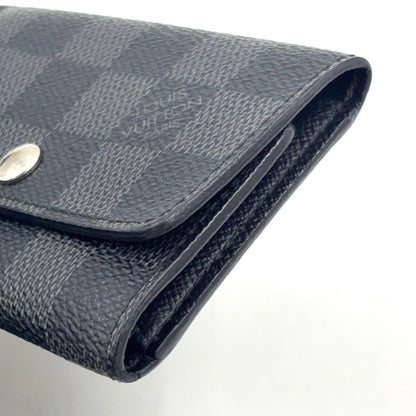 Louis Vuitton Multicles 6 Damier Graphite Leather Black Key Case Silver Key — view 7