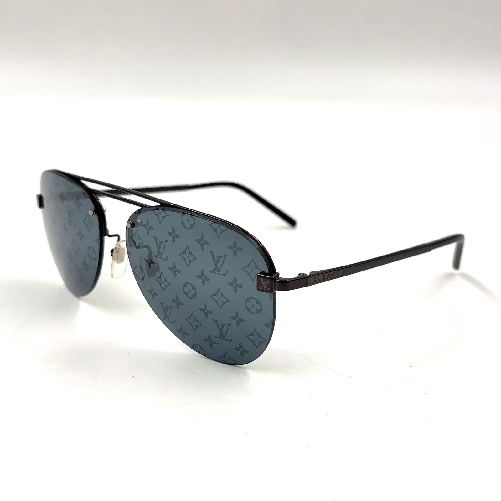 Louis Vuitton Clockwise Acetate Metal Gray Black Sunglasses Eyewear — view 2