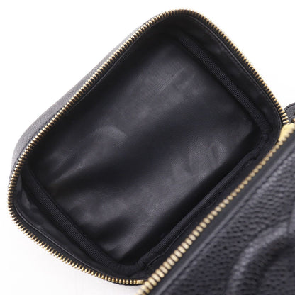 Chanel CC Logo Caviar Leather Black Vanity — view 6