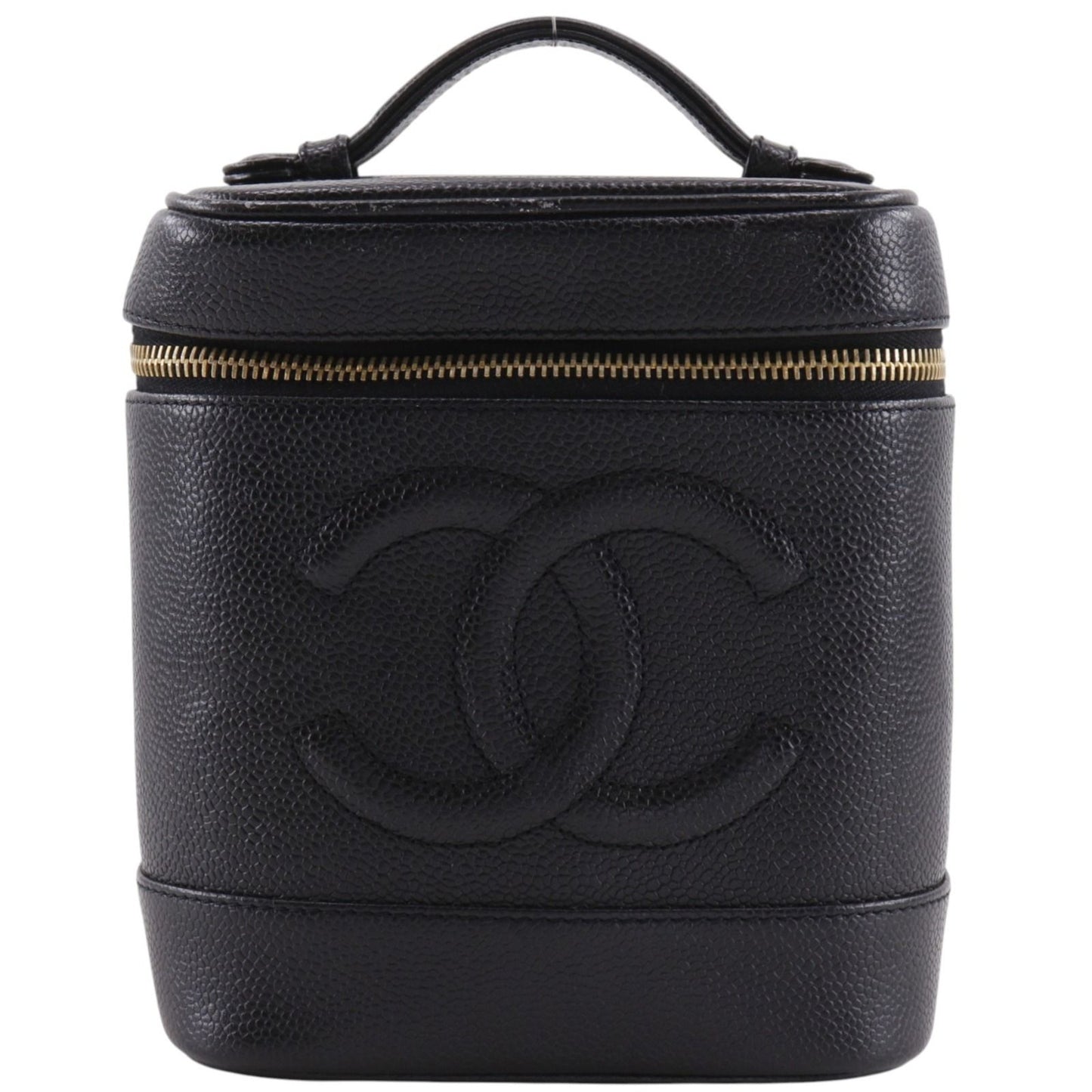Chanel CC Logo Caviar Leather Black Vanity