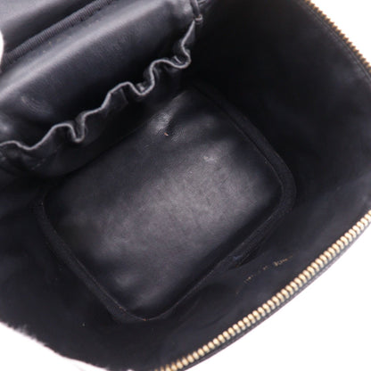 Chanel CC Logo Caviar Leather Black Vanity — view 7