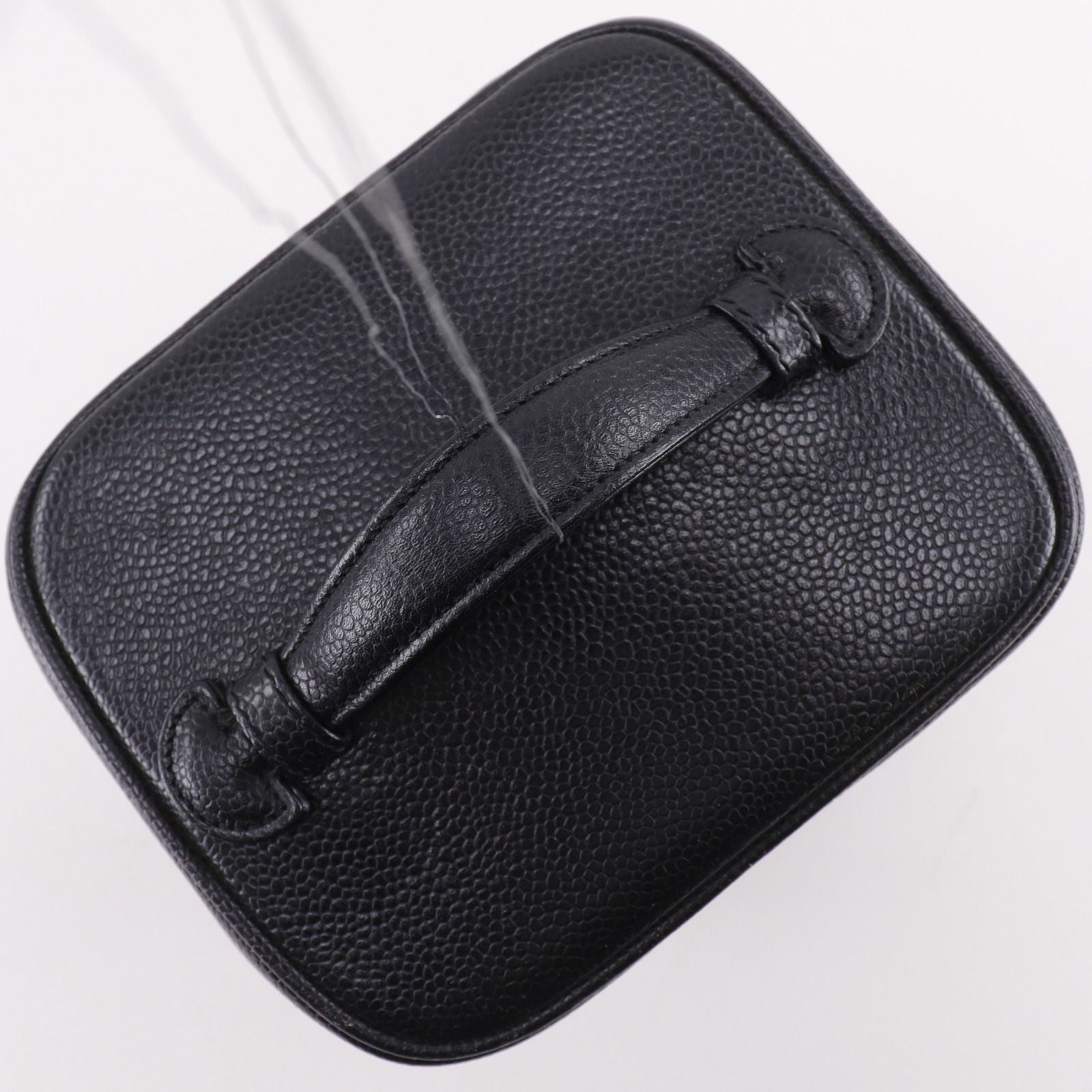 Chanel CC Logo Caviar Leather Black Vanity — view 5