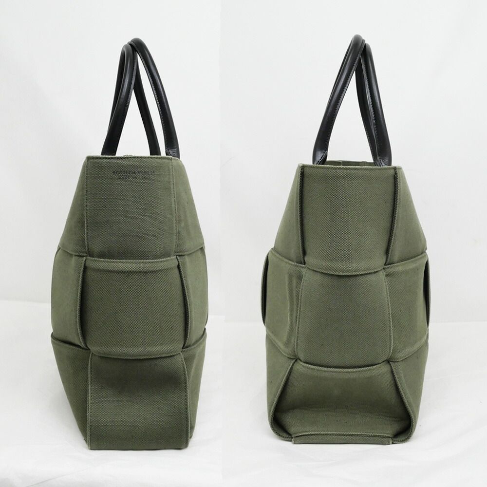 Bottega Veneta Luco Large Khaki Tote Bag Maxi Intrecciato — view 3