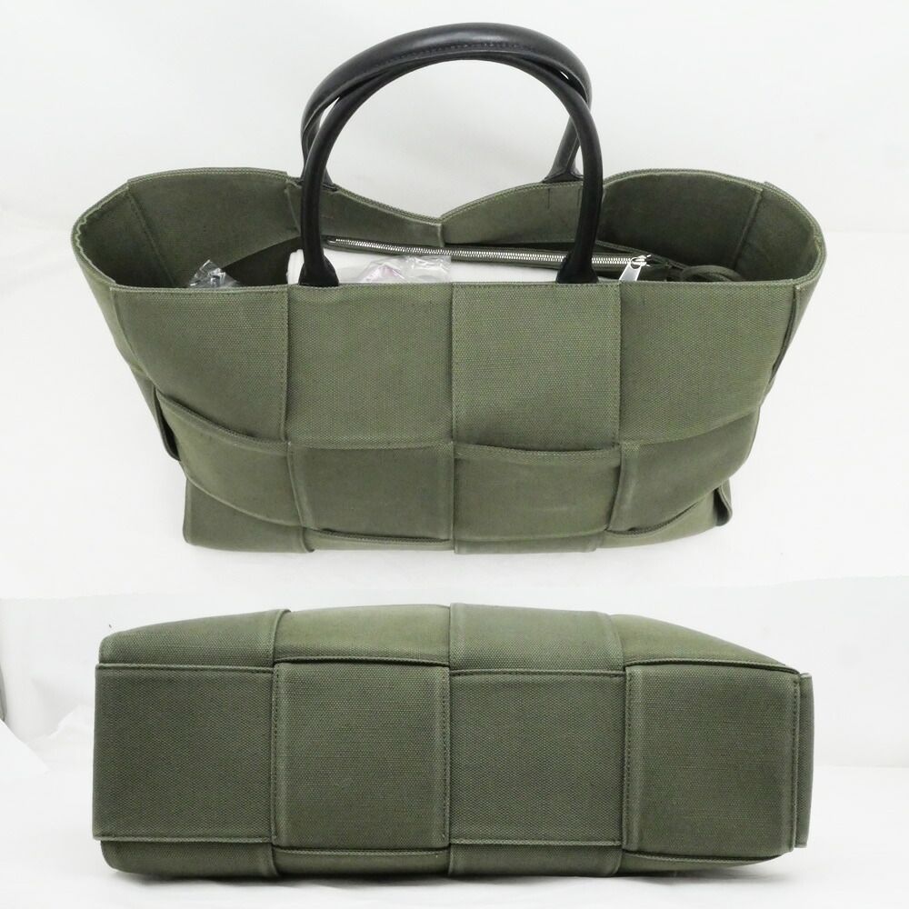 Bottega Veneta Luco Large Khaki Tote Bag Maxi Intrecciato — view 4