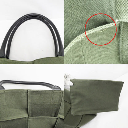 Bottega Veneta Luco Large Khaki Tote Bag Maxi Intrecciato — view 8