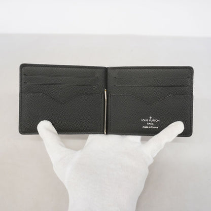 Louis Vuitton Billfold Taiga Portefeuille Pince Noir Wallet — view 3