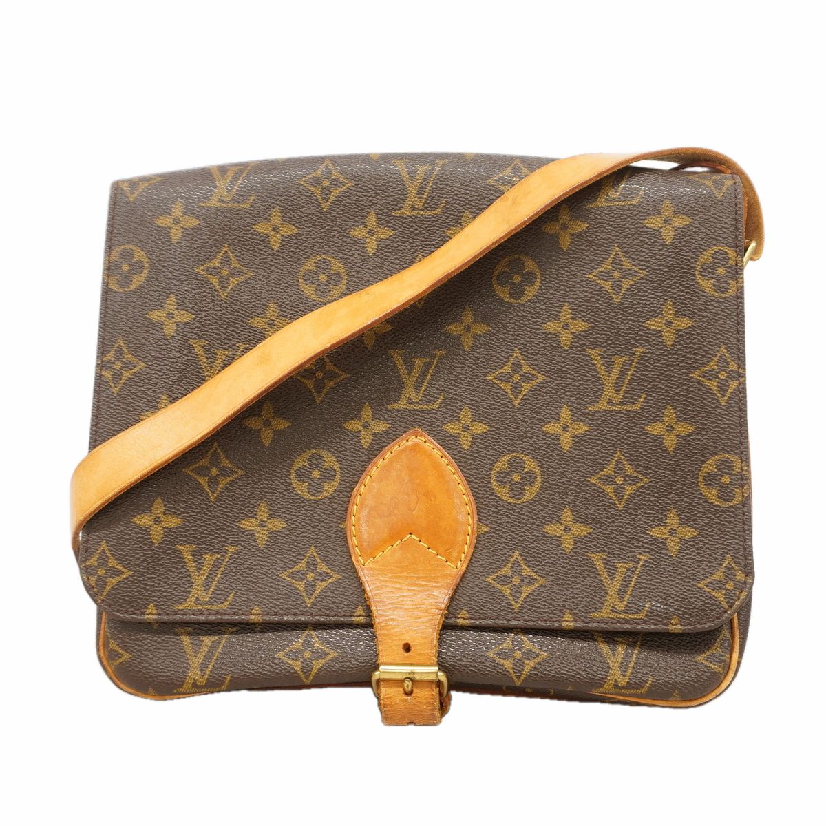 Louis Vuitton Shoulder Bag Monogram Cartouchiere GM Brown