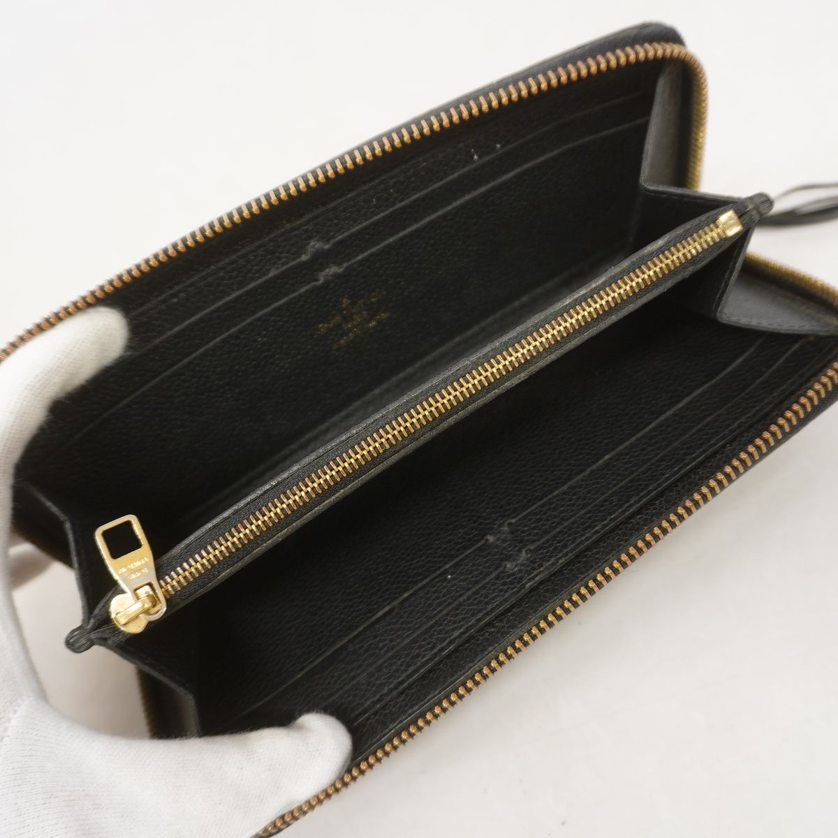 Louis Vuitton Wallet Monogram Empreinte Portefeuille Clemence Noir — view 3