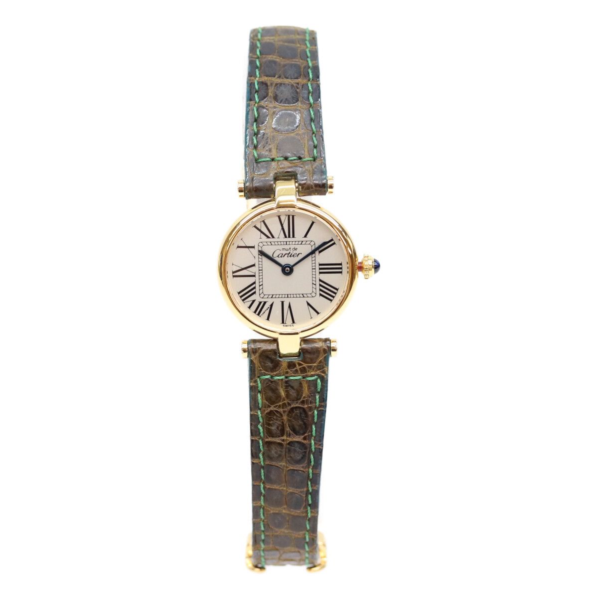 Cartier 925 Must Vendome SM Vermeil Silver Opaline Dial Watch — view 2