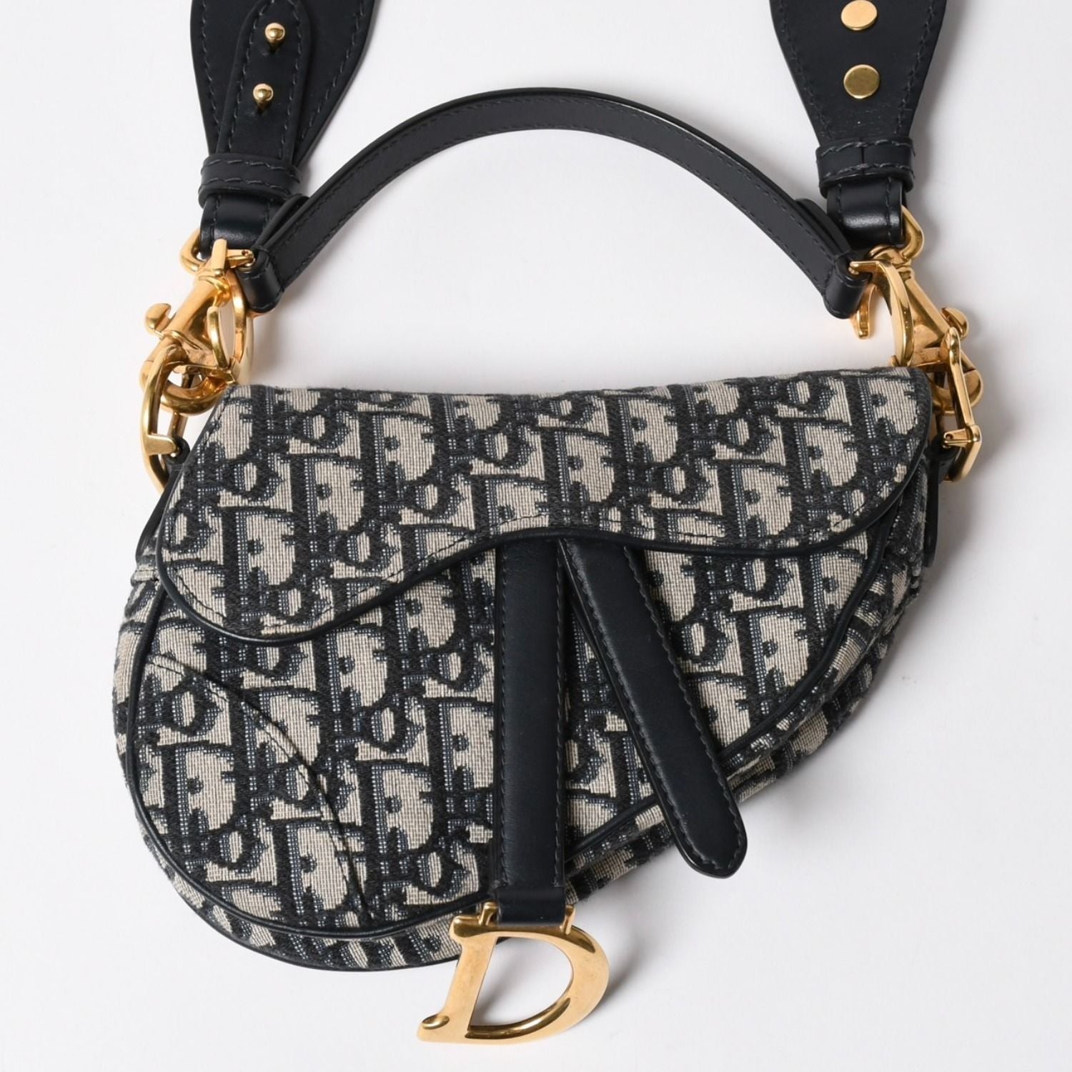 Dior Saddle Mini Bag M ZQ Oblique Navy — view 2