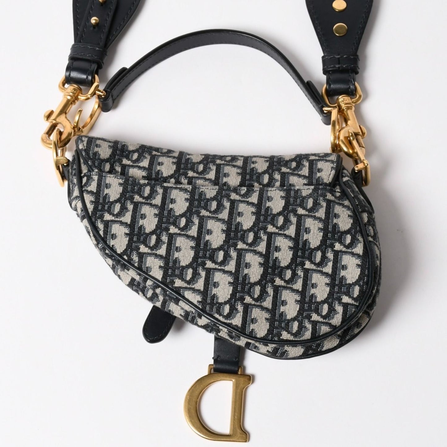 Dior Saddle Mini Bag M ZQ Oblique Navy — view 3