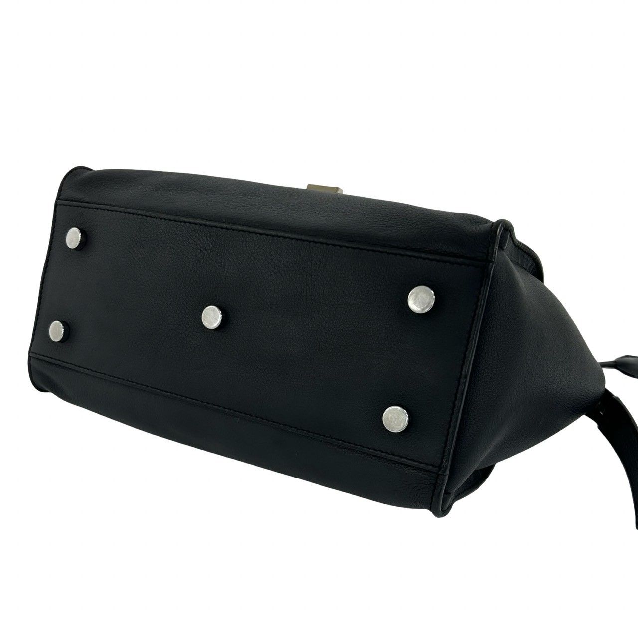 Saint Laurent with Lock Paris Baby Downtown Cabas Leather 2-Way Shoulder Bag — view 8