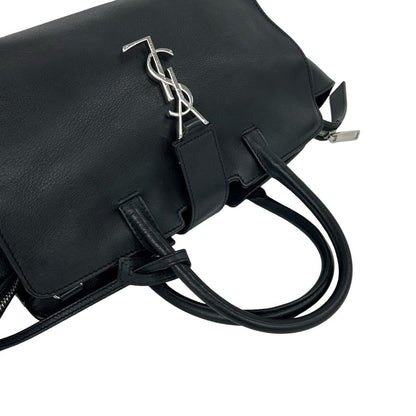 Saint Laurent with Lock Paris Baby Downtown Cabas Leather 2-Way Shoulder Bag — view 4