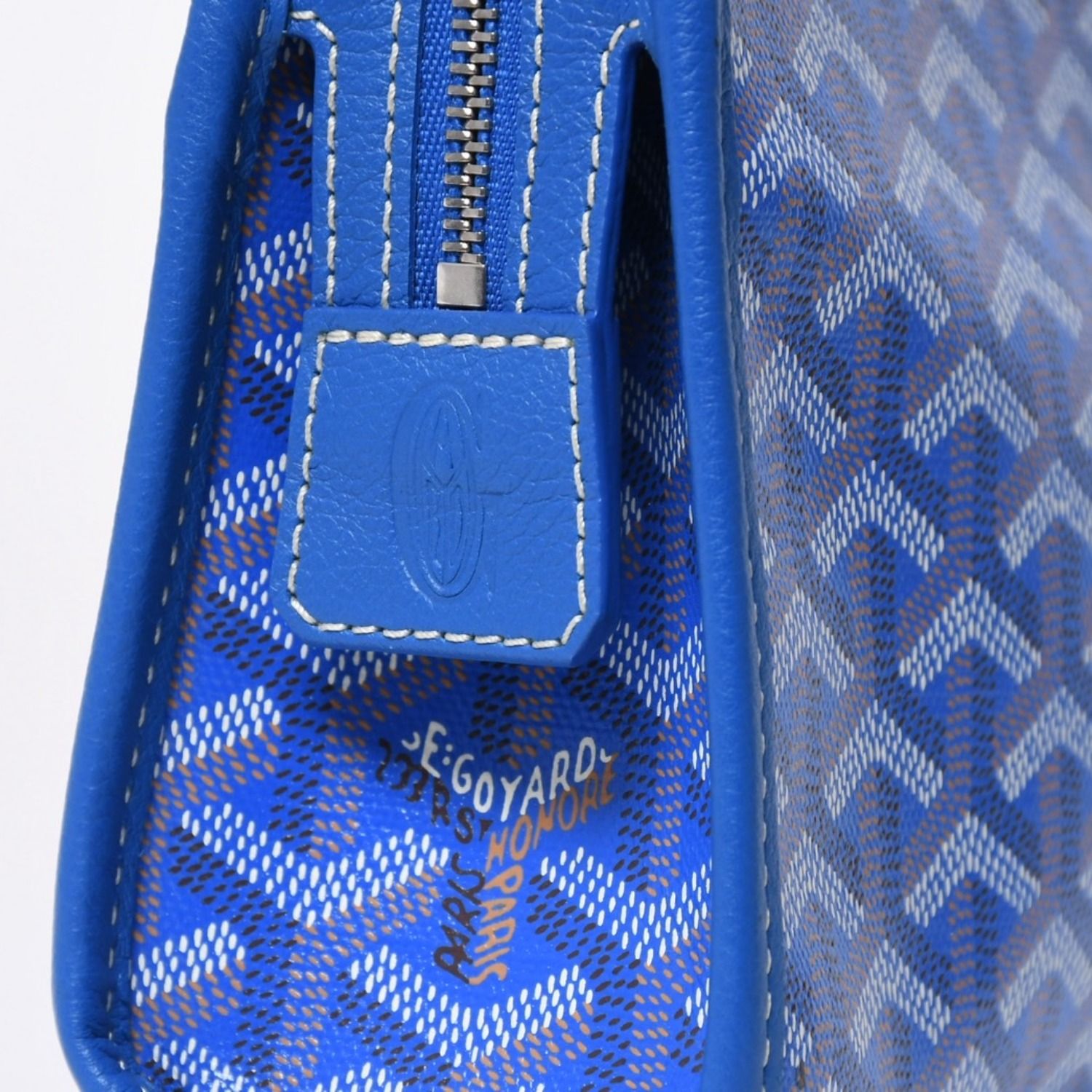 Goyard Jouvence PM Pouch Clutch Leather Blue — view 5