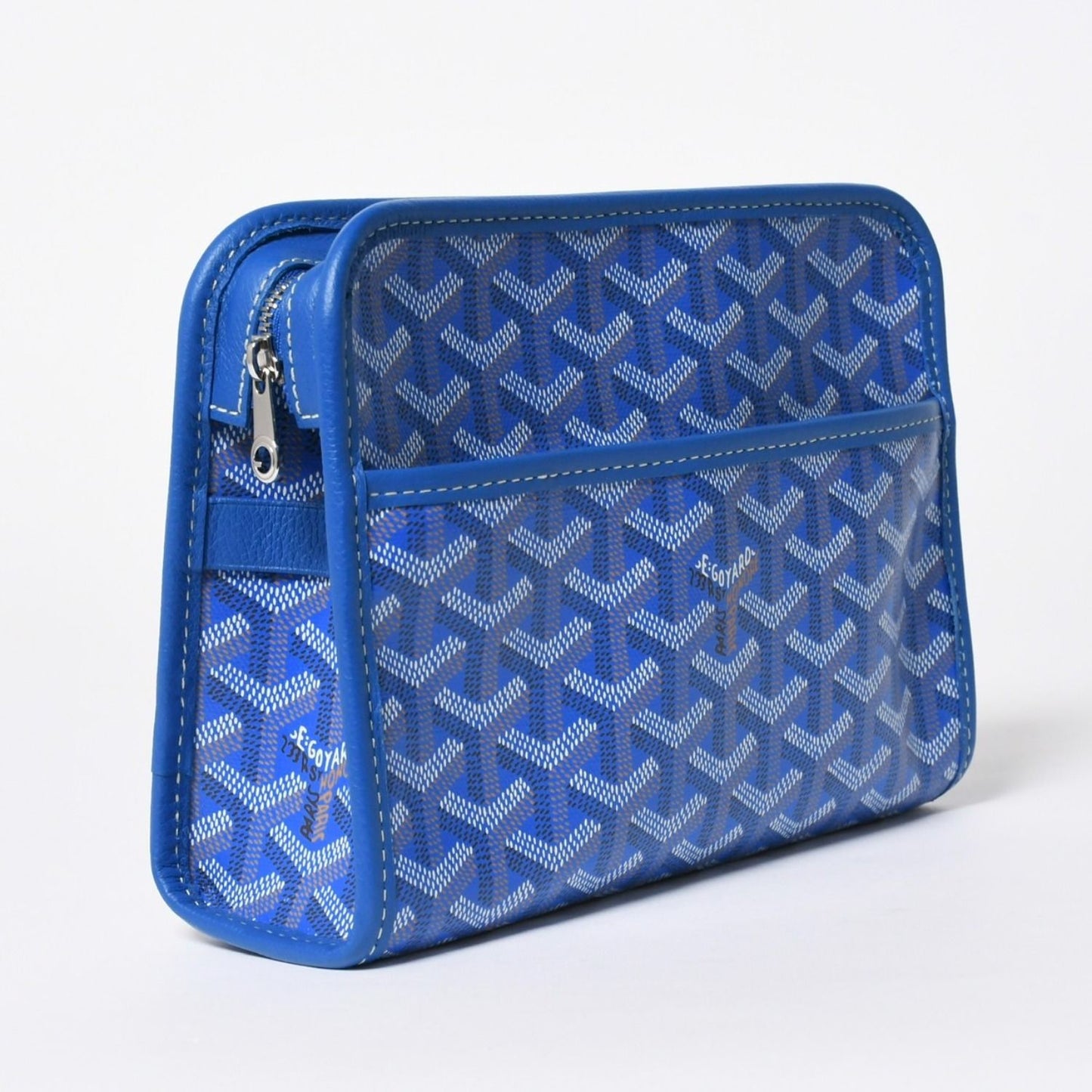 Goyard Jouvence PM Pouch Clutch Leather Blue — view 3