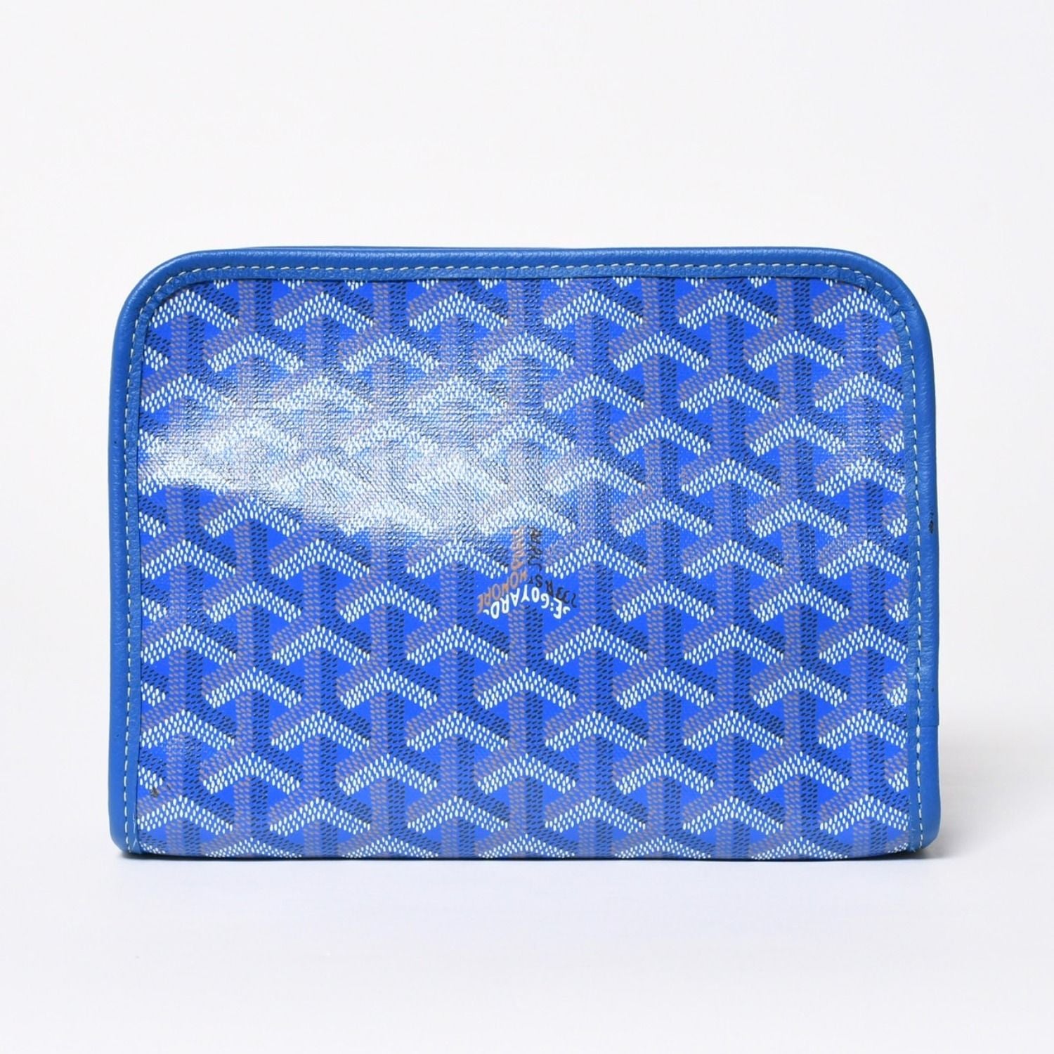 Goyard Jouvence PM Pouch Clutch Leather Blue — view 2