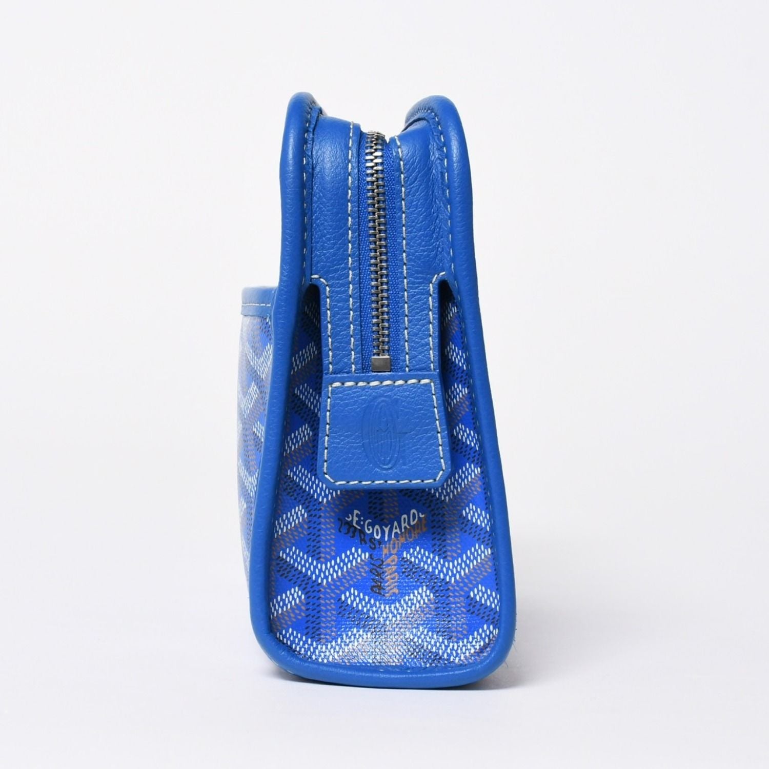 Goyard Jouvence PM Pouch Clutch Leather Blue — view 4