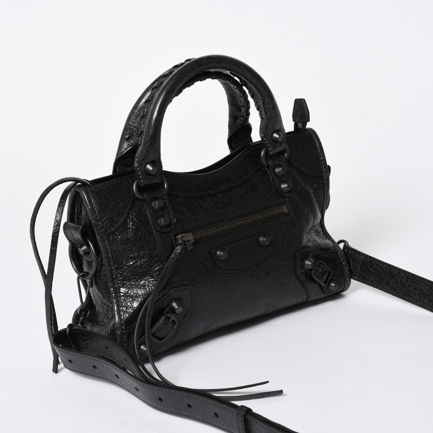 Balenciaga le City Mini Andbag Shoulder Bag 2-Way Lambskin Black — view 3