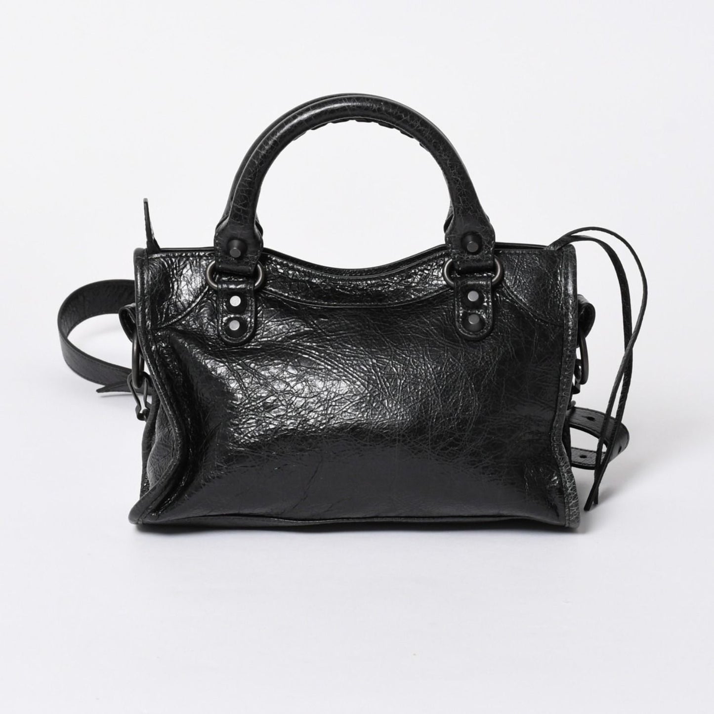 Balenciaga le City Mini Andbag Shoulder Bag 2-Way Lambskin Black — view 2