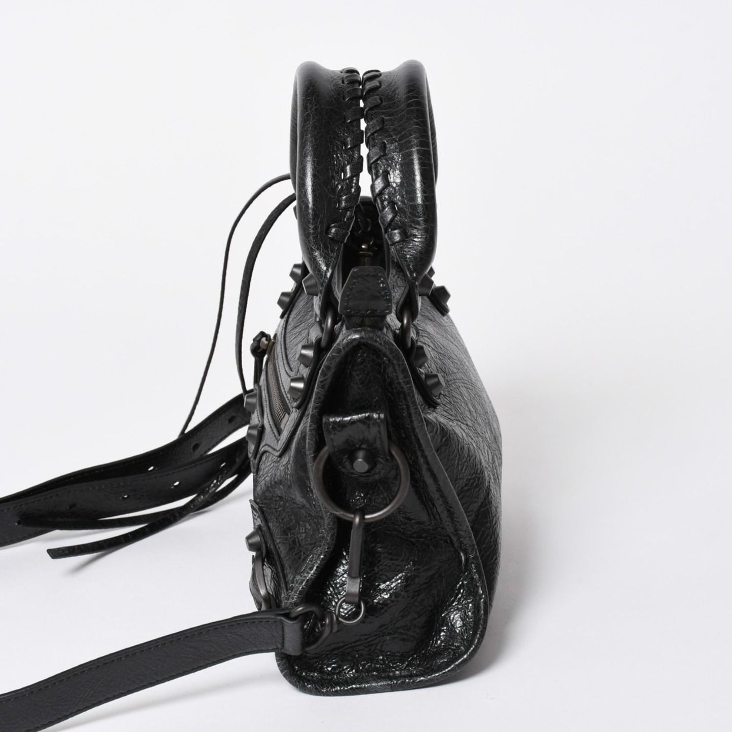 Balenciaga le City Mini Andbag Shoulder Bag 2-Way Lambskin Black — view 4