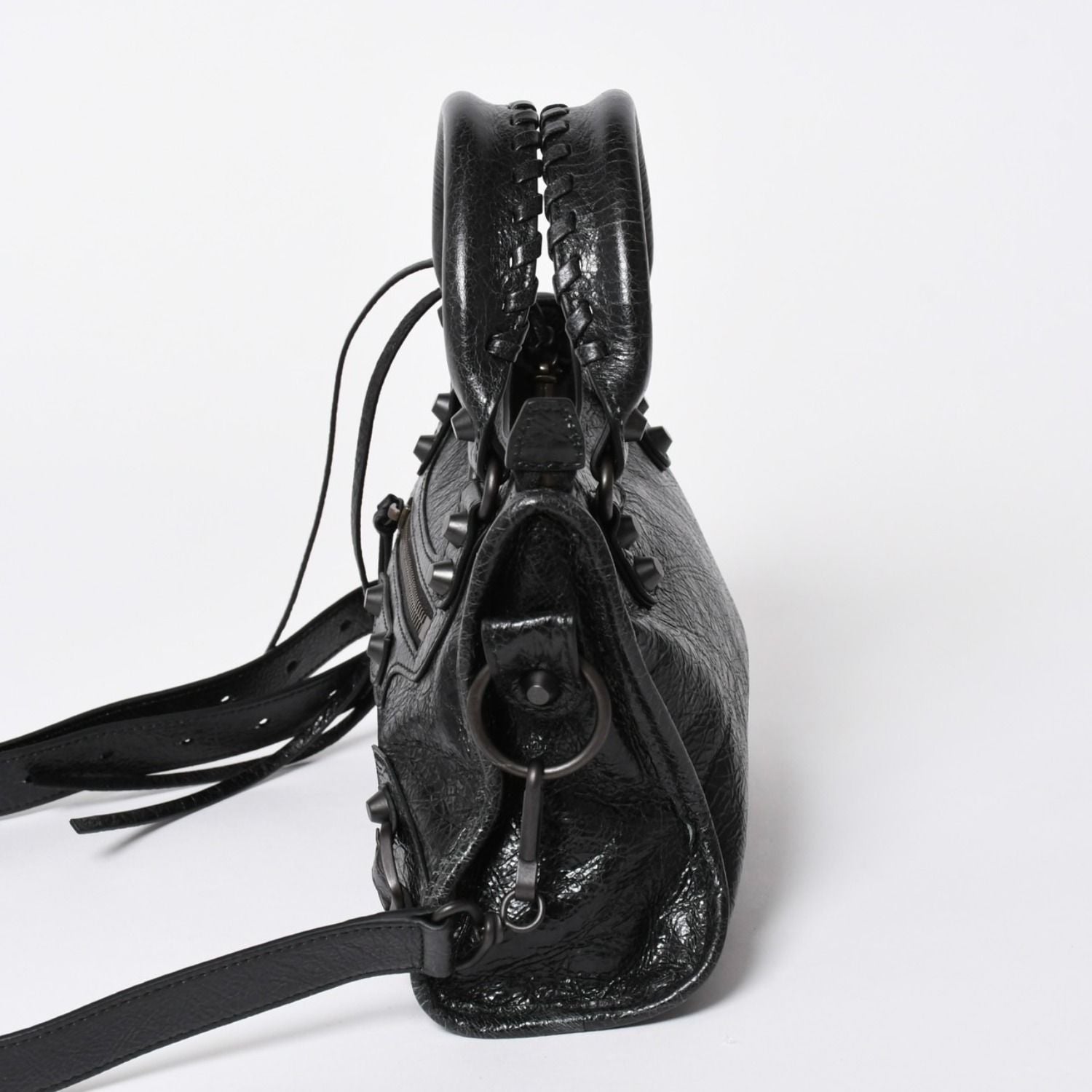 Balenciaga le City Mini Andbag Shoulder Bag 2-Way Lambskin Black — view 4