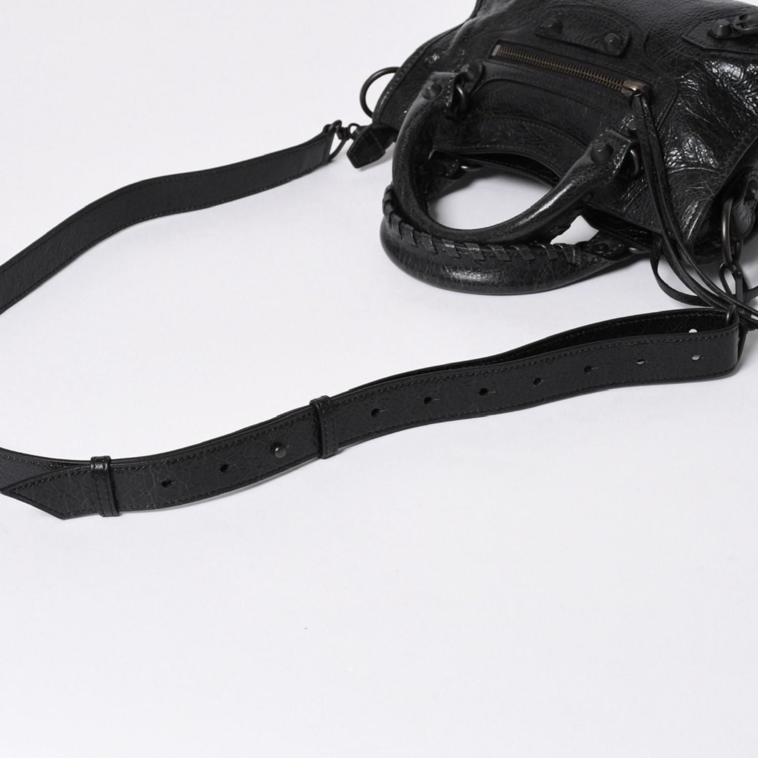 Balenciaga le City Mini Andbag Shoulder Bag 2-Way Lambskin Black — view 8