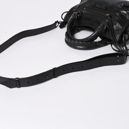 Balenciaga le City Mini Andbag Shoulder Bag 2-Way Lambskin Black — view 8