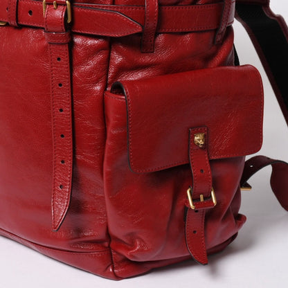 Gucci Backpack Rebel Tiger Cat Head GG Marmont Red Leather — view 8