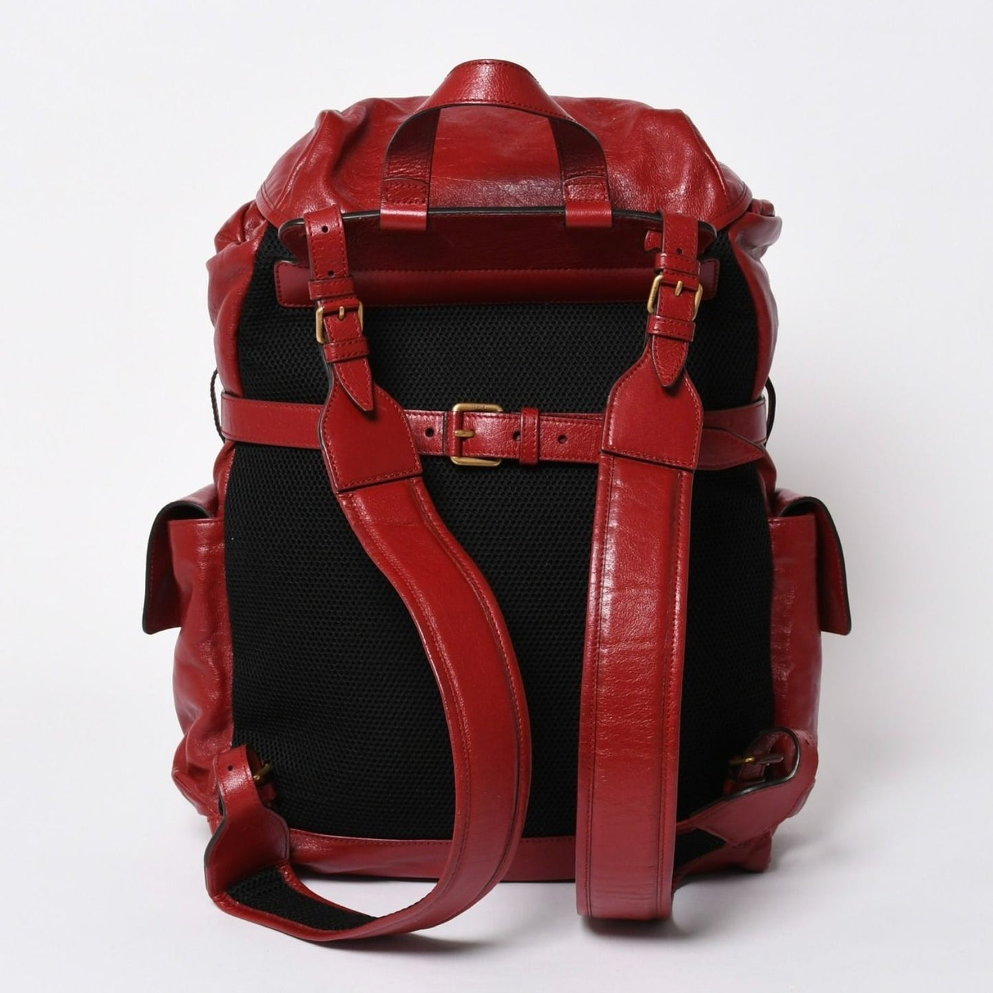 Gucci Backpack Rebel Tiger Cat Head GG Marmont Red Leather — view 2