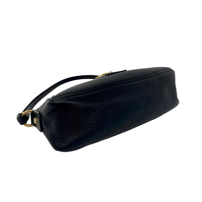 Gucci Abbey Log Leather Mini Shoulder Bag Pouch Black — view 7
