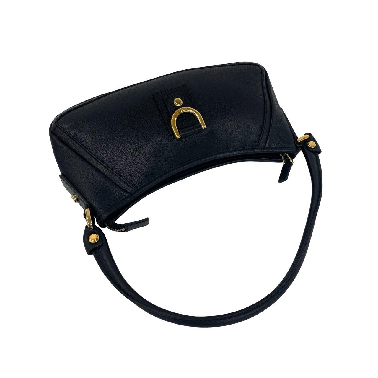 Gucci Abbey Log Leather Mini Shoulder Bag Pouch Black — view 4