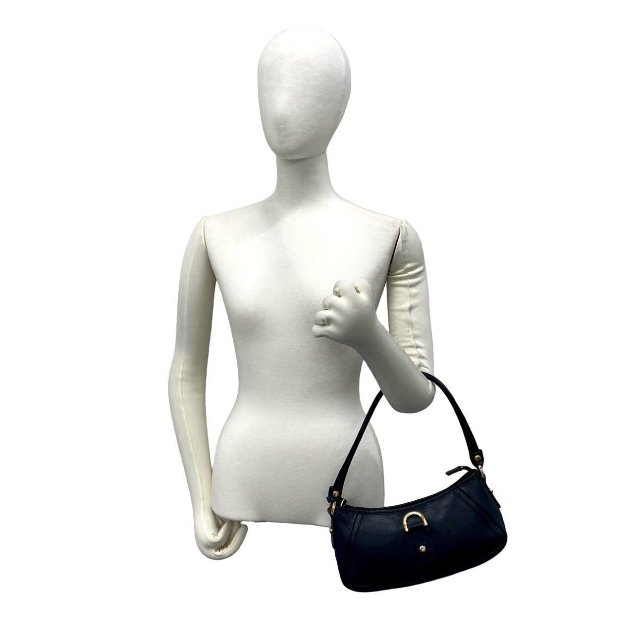 Gucci Abbey Log Leather Mini Shoulder Bag Pouch Black — view 2