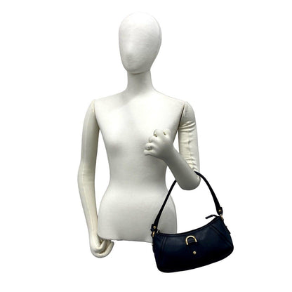 Gucci Abbey Log Leather Mini Shoulder Bag Pouch Black — view 2