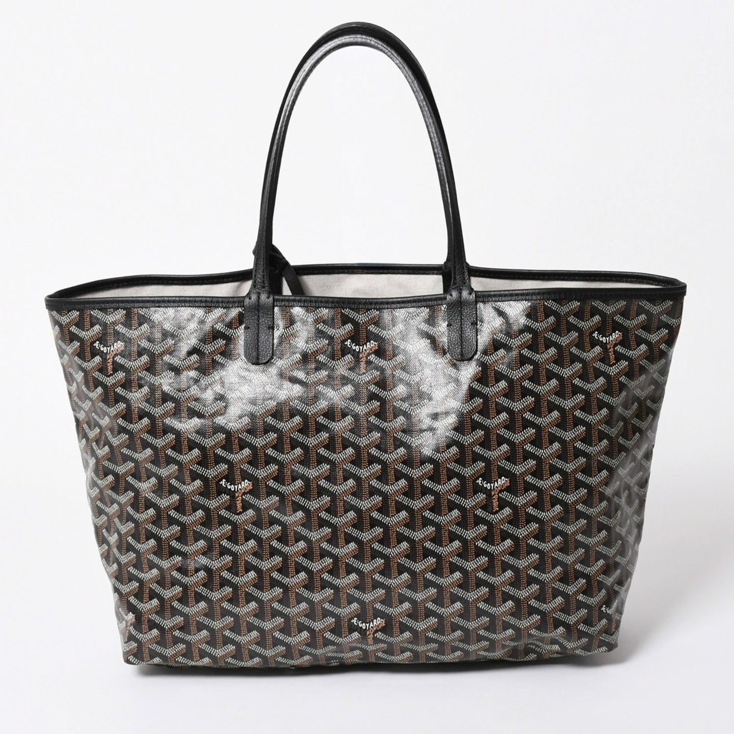 Goyard Saint Louis PM Tote Bag Black Leather — view 3