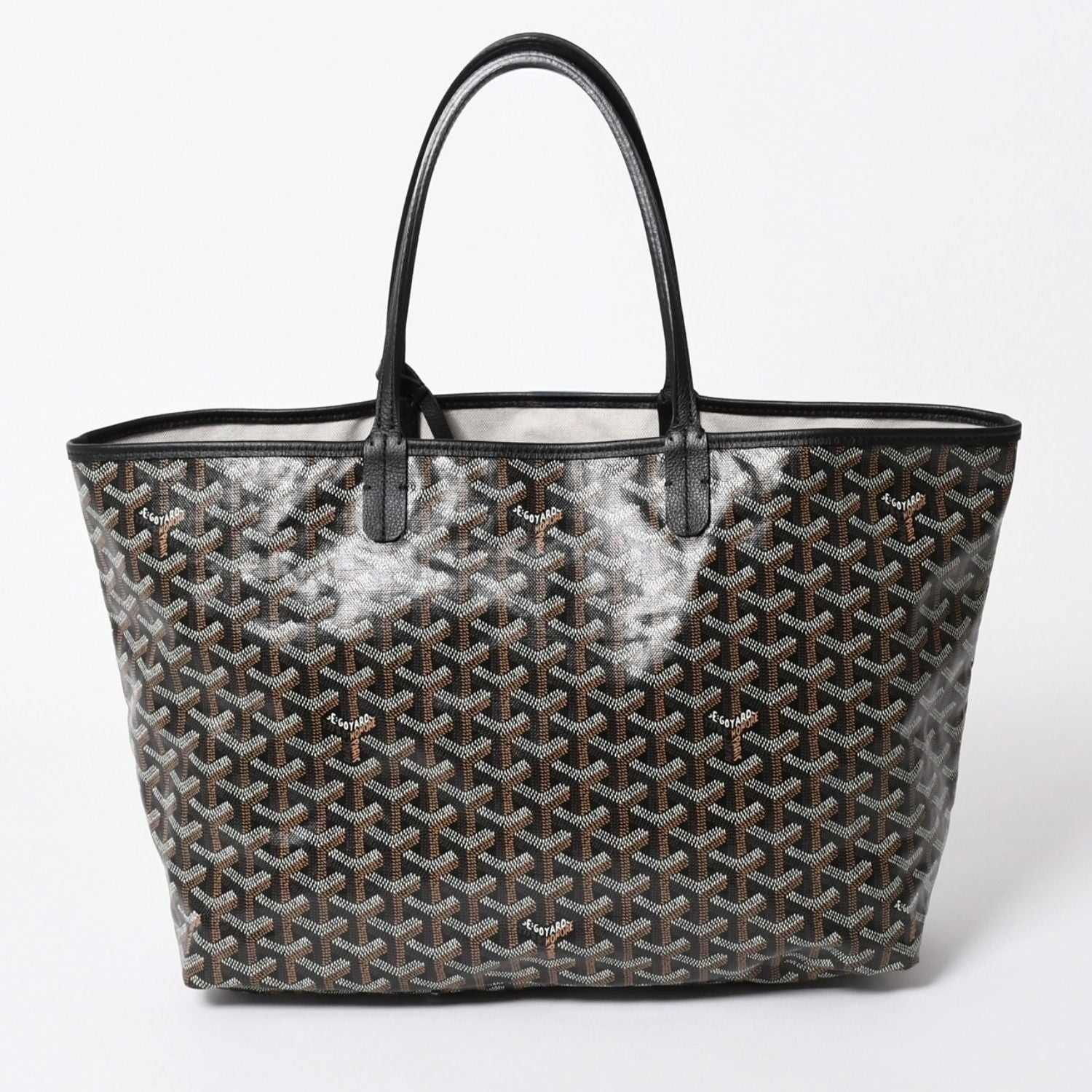 Goyard Saint Louis PM Tote Bag Black Leather — view 3