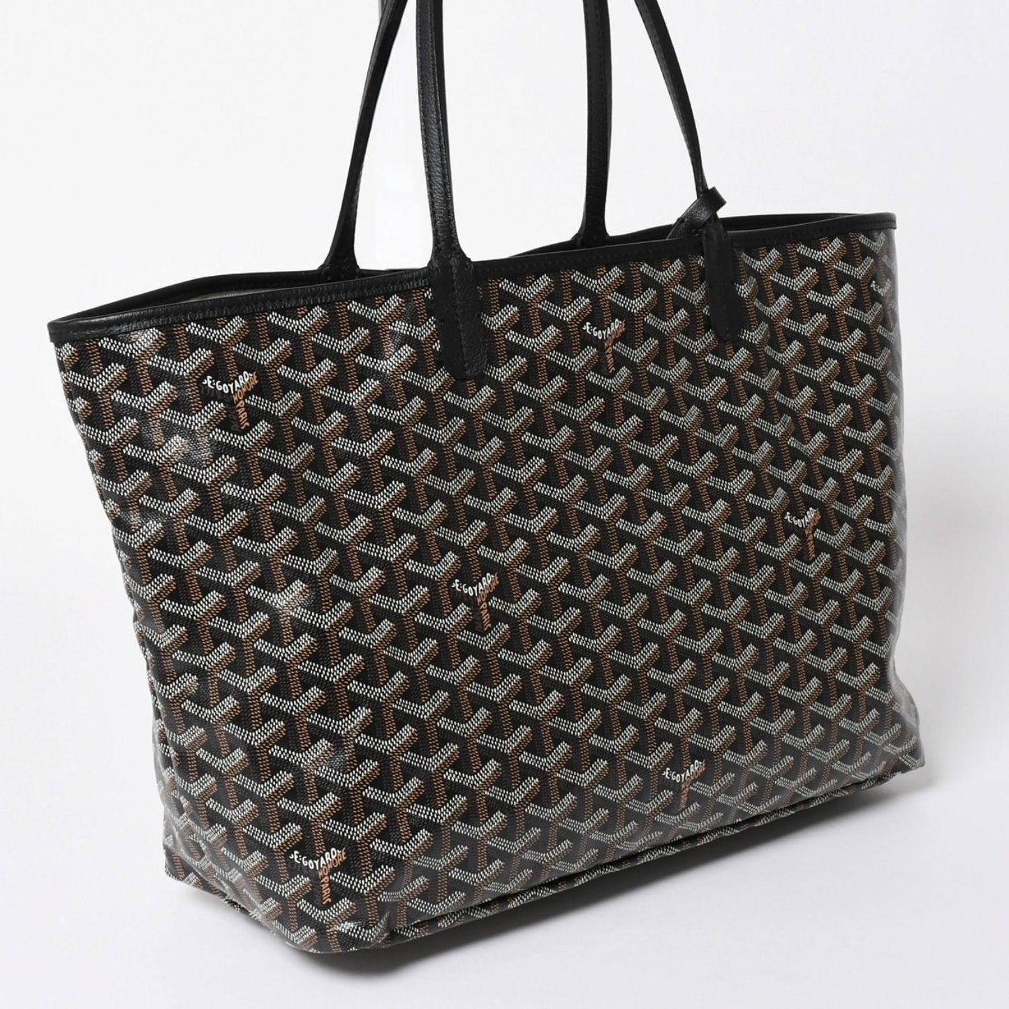 Goyard Saint Louis PM Tote Bag Black Leather — view 4