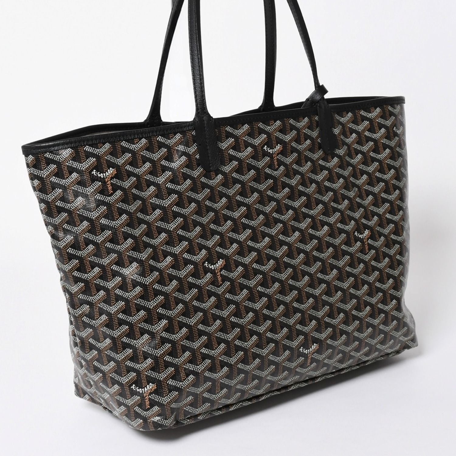 Goyard Saint Louis PM Tote Bag Black Leather — view 4