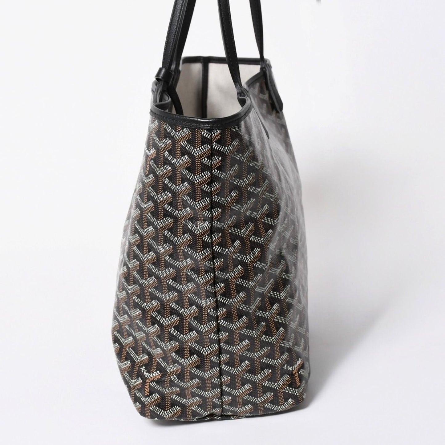 Goyard Saint Louis PM Tote Bag Black Leather — view 5