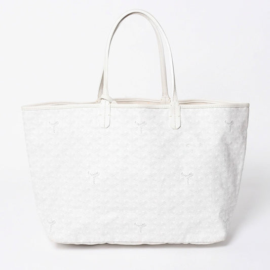 Goyard Saint Louis PM Tote Bag White Leather