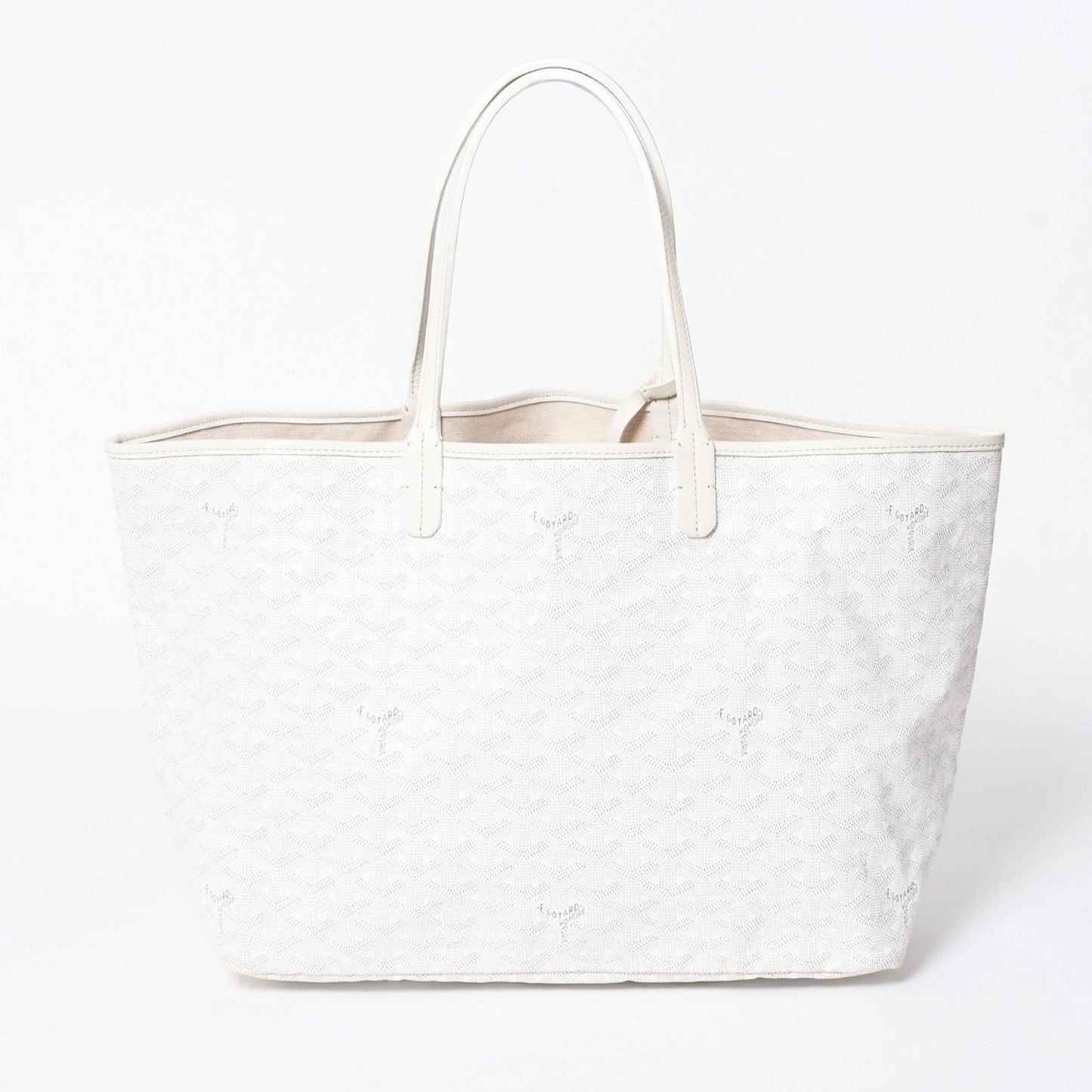 Goyard Saint Louis PM Tote Bag White Leather — view 2
