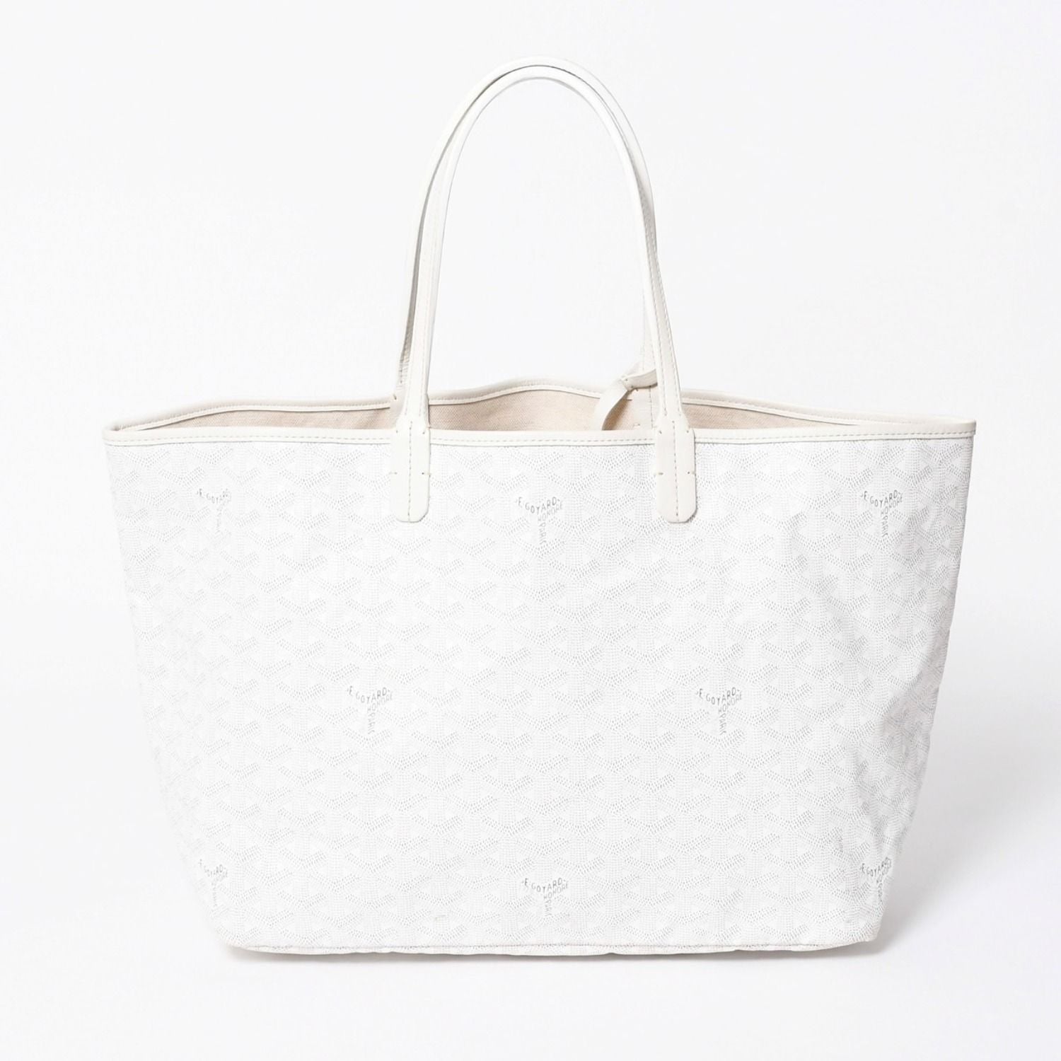 Goyard Saint Louis PM Tote Bag White Leather — view 2