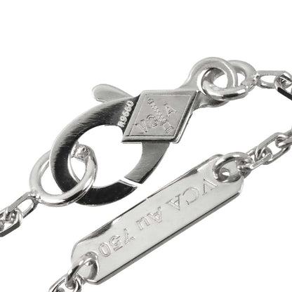 Van Cleef & Arpels Vintage Alhambra Guilloche Necklace 42 18k White Gold — view 4