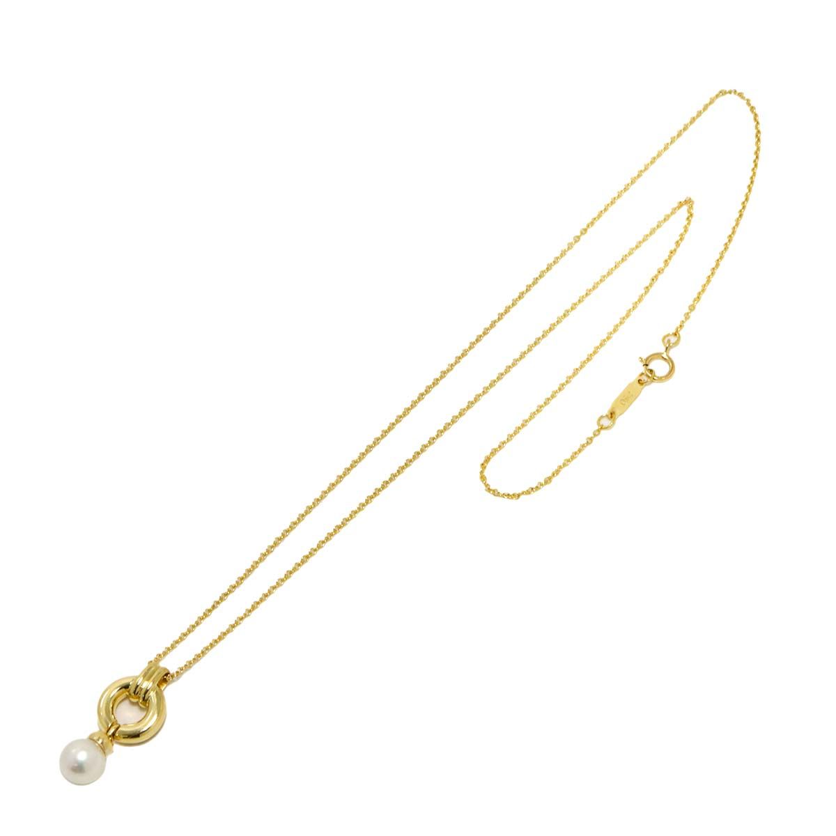 Tiffany & Co Door Knock Akoya Pearl 6.1 Necklace 40 18k Yellow Gold — view 2