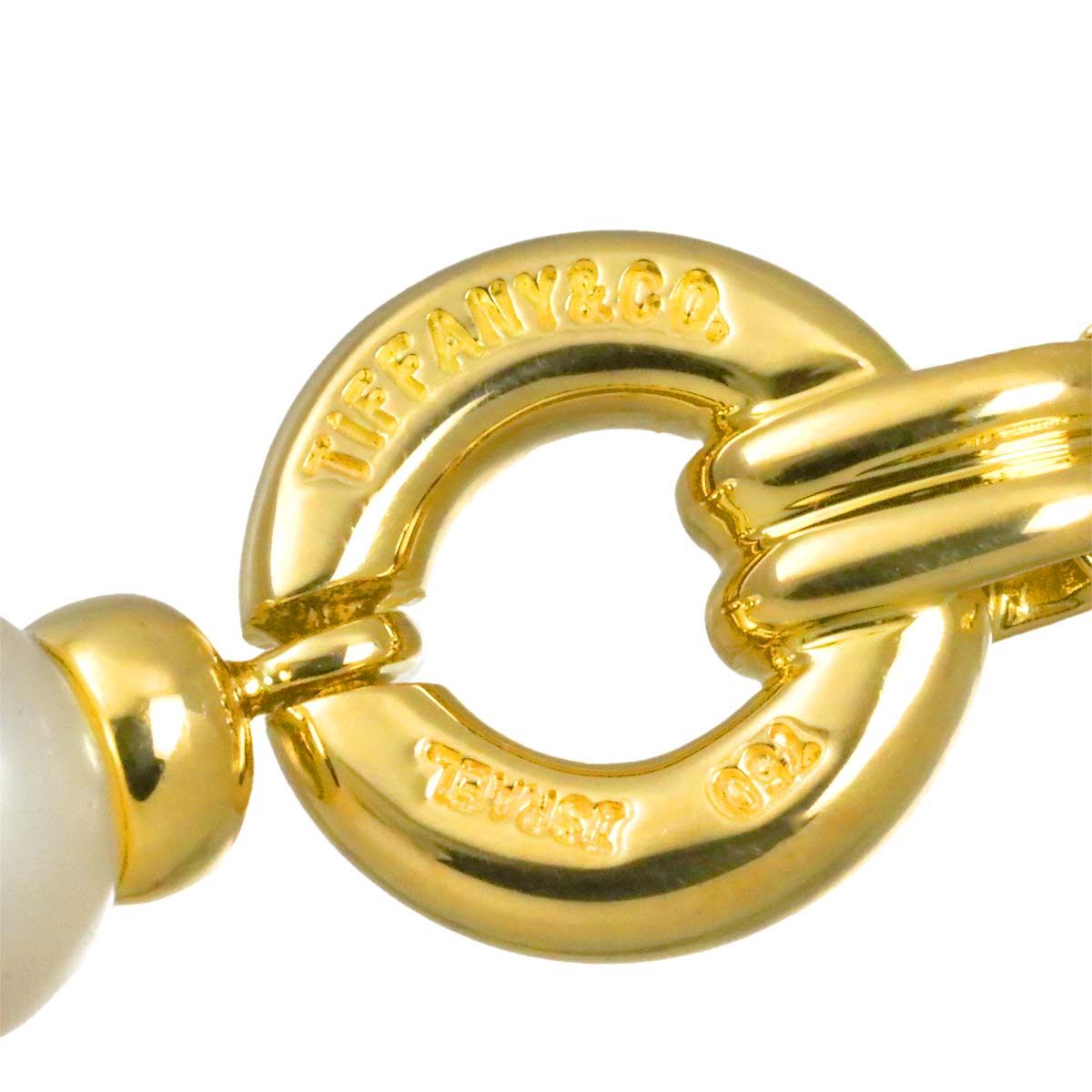Tiffany & Co Door Knock Akoya Pearl 6.1 Necklace 40 18k Yellow Gold — view 4