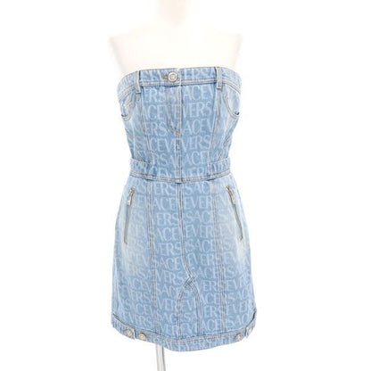 Versace Denim Dress Blue