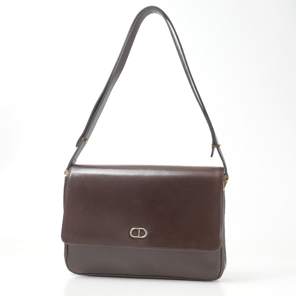 Dior Vintage Shoulder Bag Leather CD Logo
