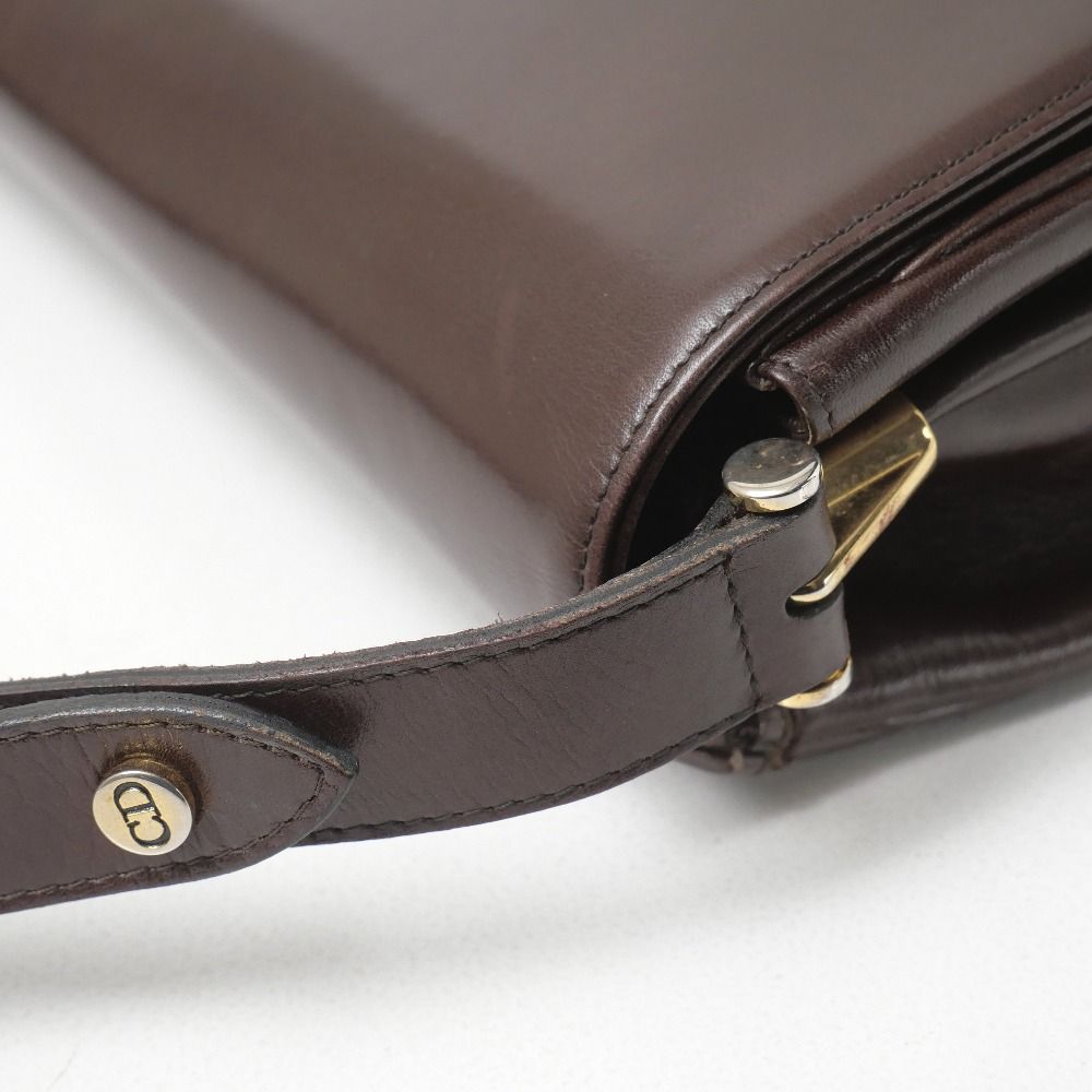 Dior Vintage Shoulder Bag Leather CD Logo — view 7