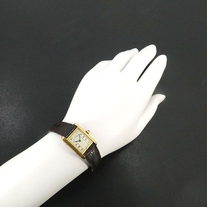 Cartier Must Tank SM Vermeil Vintage Watch 925 Sterling Silver Quartz — view 3